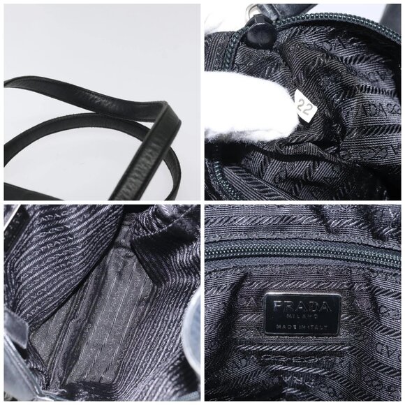 PRADA Hand Bag Leather Black Auth - Picture 15 of 16